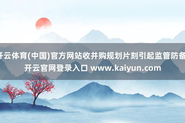 开云体育(中国)官方网站收并购规划片刻引起监管防备-开云官网登录入口 www.kaiyun.com