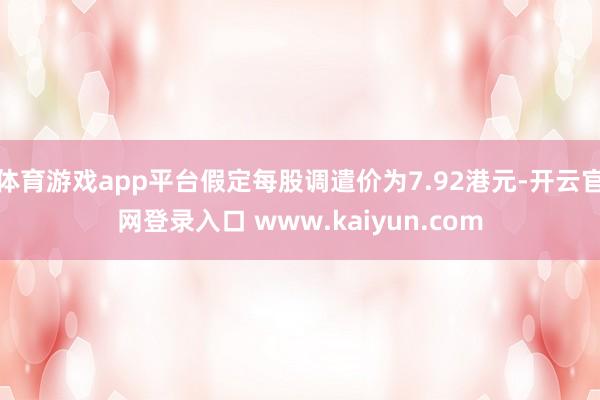 体育游戏app平台假定每股调遣价为7.92港元-开云官网登录入口 www.kaiyun.com
